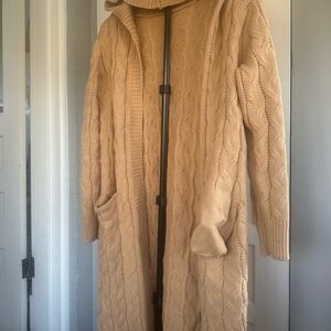 Warm Tan Acrylic Knit Sweater